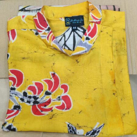 Kolkata Batik Panjabi - Yellow