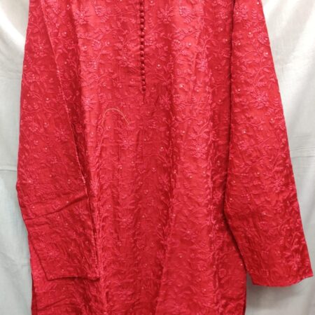 Red Allover Embroidered panjabi