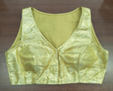 Golden kanjibharam silk blouse (Sleeveless)